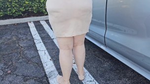 Bbw ssbbw – Stranger eating my pussy and jerking off on my leg in my car – big butt, big booty, fat